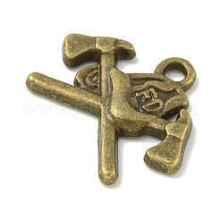 合金のチベット風チャーム  鉛フリー＆カドミウムフリー  斧の形  アンティークブロンズ  15x20x2mm  穴：1.6mm&nbsp;TIBE-I026-6027AB