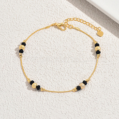 Brass & Acrylic Round Beaded Anklets for Women Daily Casual Holiday Accessories&nbsp;YE6902