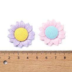 不透明樹脂デコデンカボション  ヒマワリ  ミックスカラー  30x30x7mm&nbsp;CRES-Q221-05A