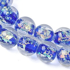 Handmade Foil Lampwork Beads Strands&nbsp;FOIL-K003-06B-24