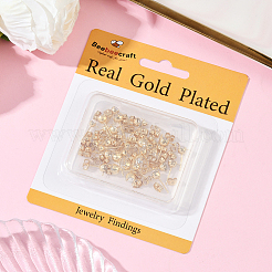 Brass Rhinestone Stud Earring Findings&nbsp;KK-BBC0021-13G