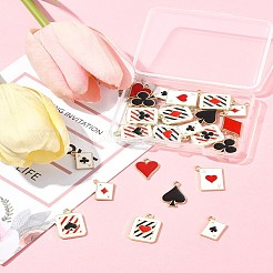 24本12スタイルアロイエナメルペンダント  カードを再生  ミックスカラー  14.5~20x11~16x1.2~2mm  穴：1.4~1.7mm  2個/スタイル&nbsp;ENAM-FS0002-96
