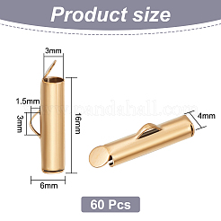 304 Stainless Steel Slide On End Clasp Tubes&nbsp;STAS-UN0044-82A-G
