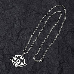 Non-Tarnish 201 Stainless Steel Pendant Necklaces for Man&nbsp;NJEW-Q336-02J-P