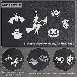 12Pcs 6 201 & 304 Styles Stainless Steel Pendants&nbsp;STAS-UN0034-14