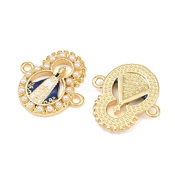 Brass Enamel Religion Virgin Connector Charms&nbsp;KK-L275-33G