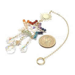 Chakra Gemstone Beads Pendant Decorations&nbsp;HJEW-JM01152-02