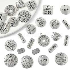 30Pcs 15 Styles Tibetan Style Alloy Pendants&nbsp;TIBEP-FS0001-40