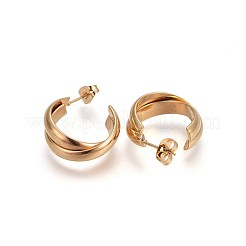 Ion Plating(IP) 304 Stainless Steel Ear Studs&nbsp;EJEW-P173-11G