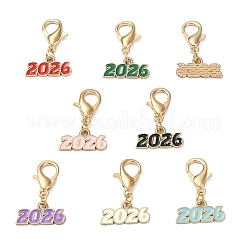 8Pcs Alloy Enamel Pendant Decorations&nbsp;HJEW-YW00354