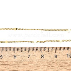 真鍮製チェーンネックレス  カニカン付き  18KGP本金メッキ  17.5インチ（44.5cm）&nbsp;X-MAK-L009-11G