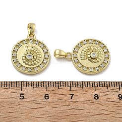 Brass Micro Pave Cubic Zirconia Pendants&nbsp;KK-U060-13G