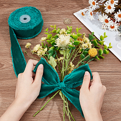 10 Yards Velvet Frayed Ribbon&nbsp;SRIB-WH0011-226C