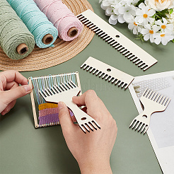 4Pcs Wood Weaving Comb Sets&nbsp;TOOL-WH0155-173