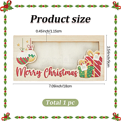 Christmas Theme Wooden Rectangle Money Holder&nbsp;AJEW-WH20006-282C