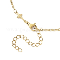 304 Stainless Steel Cross Link Anklets&nbsp;AJEW-AN00722-02