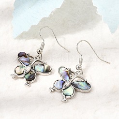 Rack Plating Brass Dangle Earrings for Women&nbsp;KK-CBA69D1-02P