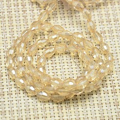 Electroplate Glass Beads Strands&nbsp;X-EGLA-J013-4X6mm-F23