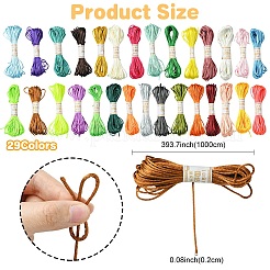 29 Bundles 29 Colors Polyester Embroidery Floss&nbsp;OCOR-YW0001-10