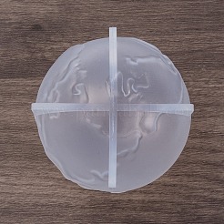 DIYキャンドルシリコンモールド  デコレーションメイキング  キャンドル作り用  地球  ホワイト  8x7.9cm  内径：2.6のCM&nbsp;LS-AJEW-M228-17