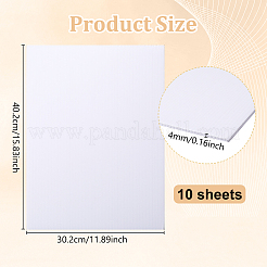 プラスチック段ボールシートパッド  DIYクラフトモデルの構築  長方形  ホワイト  402x302x4mm&nbsp;DIY-WH0569-60A-02