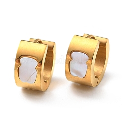 Natural Shell Bottle Shape Chunky Hoop Earrings&nbsp;EJEW-G292-28G