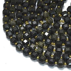 Natural Golden Obsidian Beads Strands&nbsp;G-K389-A46-01