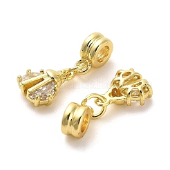 Rack Plating Brass Micro Pave Cubic Zirconia Charms&nbsp;KK-S398-11A