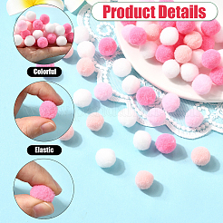 400Pcs 4 Colors Polyester Pom Pom Balls&nbsp;DIY-SC0031-37B