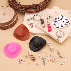 DIY West Cowboy Theme Iron Keychain Making Kit&nbsp;DIY-TA0009-40