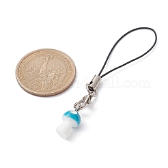 Opaque Resin Mushroom Mobile Straps&nbsp;HJEW-JM01506