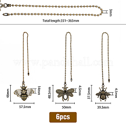 Tibetan Style Zinc Alloy Ceiling Fan Pull Chain Extenders&nbsp;AJEW-HY0001-07