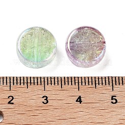 UV Plating Rainbow Iridescent Acrylic Beads&nbsp;X-OACR-F009-07