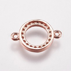 Brass Micro Pave Cubic Zirconia Links&nbsp;KK-I614-018RG