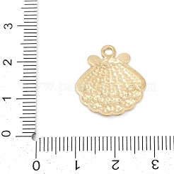 プラスチック模造真珠付き合金エナメルペンダント  貝殻の形のチャーム  ホワイト  20.5x18x3mm  穴：1.8mm&nbsp;FIND-Z070-04G-04
