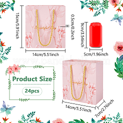 Paper Jewelry Pouches Handle Bags&nbsp;ABAG-WH0039-37B