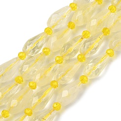 Natural Lemon Quartz(Heated) Beads Strands&nbsp;G-G453-F07-8x16mm