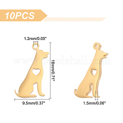 10Pcs 201 Stainless Steel Pendants&nbsp;STAS-UN0030-51