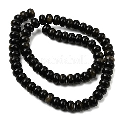 Natural Golden Sheen Obsidian Beads Strands&nbsp;G-A280-A15-02