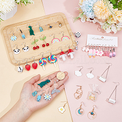 5 Styles Iron Resin Dangle Earring Sets&nbsp;EJEW-UN0002-80