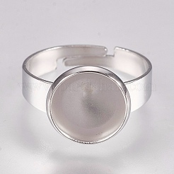Tarnish Resistant 304 Stainless Steel Pad Ring Settings&nbsp;STAS-G173-19P-10mm