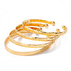 4Pcs Alloy Cuff Bangle Set for Women&nbsp;WG45AE5-01
