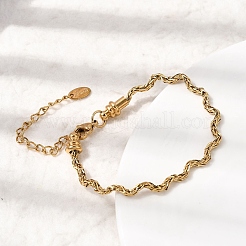 304 Stainless Steel Singapore Chains Bracelets for Women&nbsp;BJEW-A158-02I-G