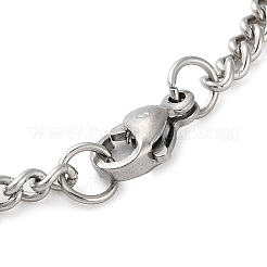 Non-Tarnish 304 Stainlessa Steel Curb Chain Pendant Necklaces&nbsp;LS-NJEW-H034-05P