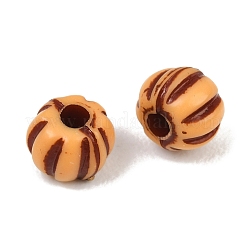 不透明アクリル模造木目ビーズ  砂茶色  カボチャ  5x4mm  穴：1.8mm&nbsp;AC-CBAB80E-01C