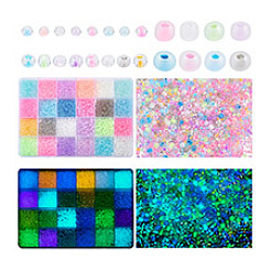 24 Styles Luminous Glass Seed Beads&nbsp;SEED-PH0001-72