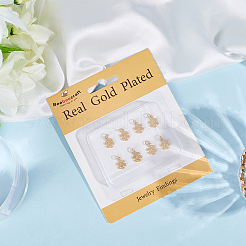 10Pcs Brass Micro Pave Clear Cubic Zirconia Charms&nbsp;KK-BBC0021-57