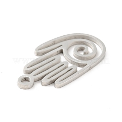 変色しない201ステンレススチールペンダント  ヤシ  ステンレス鋼色  19x10x1mm  穴：1.6mm&nbsp;STAS-E015-18P