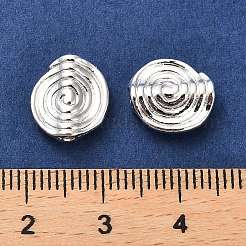 合金ビーズ  長持ちメッキ  渦巻き  銀  11x10x3.5mm  穴：1.5mm&nbsp;PALLOY-A006-15S
