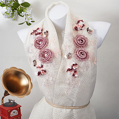 Flower Polyester with Resin Embroidery Ornament Accessories&nbsp;DIY-WH0671-052